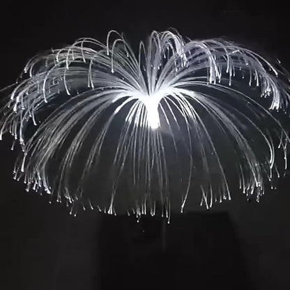 Lxcom Lighting Solar Path Light Artificial Jellyfish Decorative Lights Waterproof Solar Garden Jellyfish Light Outdoor Solar Lawn Lights for Patio Garden Yard Pathway, 4 Pack(White)