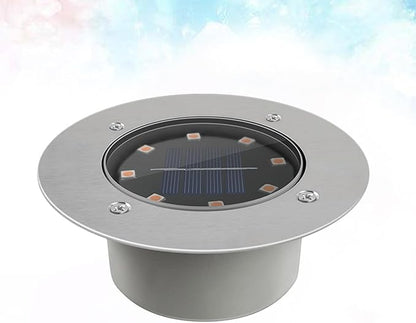 Solar LED Lawn Lamp Waterproof Outdoor Ground Light Solar Pathway Light with 8 LEDs for Garden Yard Landscape