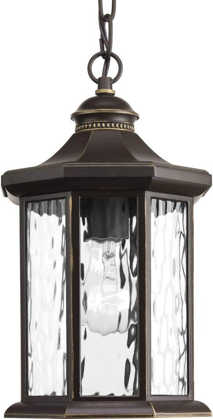 Progress Lighting P6529-20 Traditional/Classic 1-100W Med Hanging Lantern, Antique Bronze, 13.25x7.13x7.13