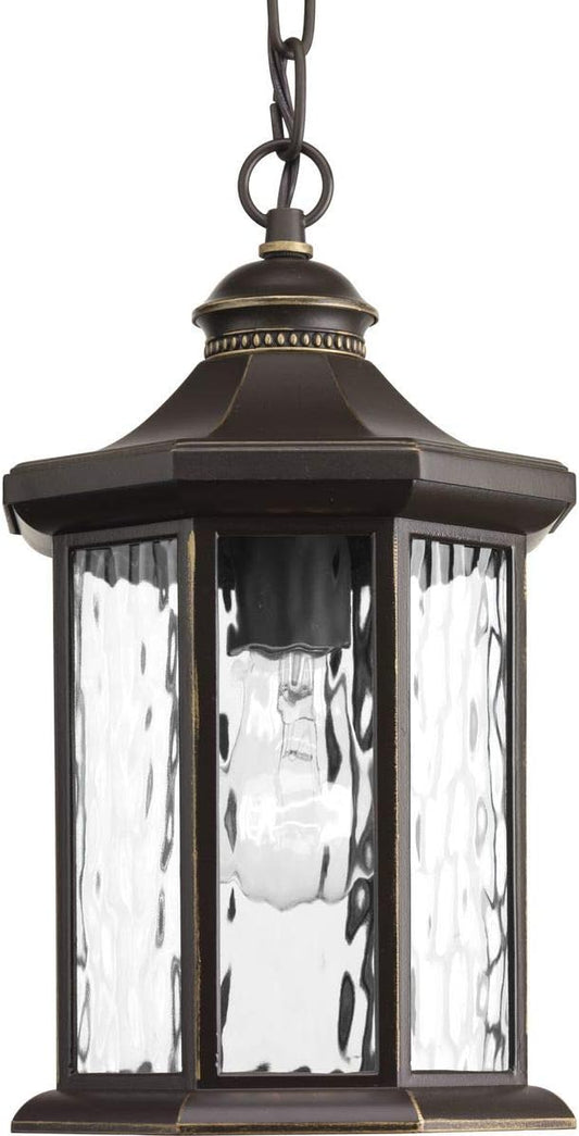Progress Lighting P6529-20 Traditional/Classic 1-100W Med Hanging Lantern, Antique Bronze, 13.25x7.13x7.13