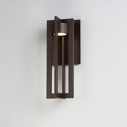 WAC Lighting dweLED, Chamber 16in LED Indoor and Outdoor Wall Light 3000K in Bronze
