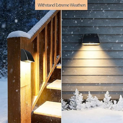 Arrownine Landscape Lighting Low Voltage Deck Lights 5W 12-24V,Outdoor Waterproof Fence Post Lights for Patio Stairs Yard Railing Wall Light Warm White Black Color 4 Packs