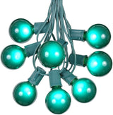 100 Foot G50 Outdoor Patio String Lights with 125 Green Globe Bulbs – Indoor Outdoor String Lights – Market Bistro | Lumora