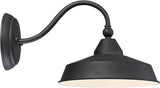 John Timberland Willard Rustic Industrial Farmhouse Outdoor Barn Light Fixture Textured Black LED Gooseneck 8 3/4" | Lumora