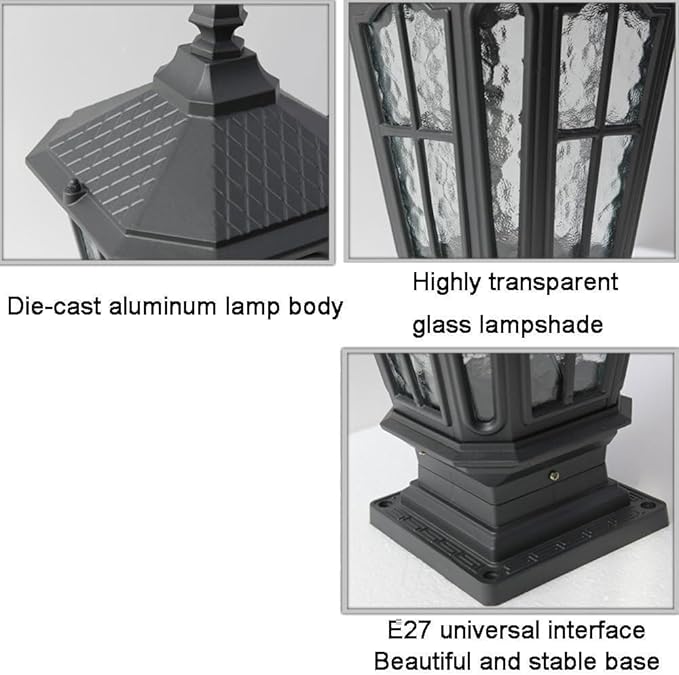 European Retro Outdoor Pillar Lights，Landscape Garden Patio Post Lamp Exter l Fence Column Head Waterproof Villa | Lumora