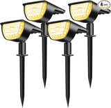 Claoner 32 LED Solar Landscape Spotlights, 3 Modes Waterproof Solar Landscaping Spotlights Outdoor Solar Powered | Lumora
