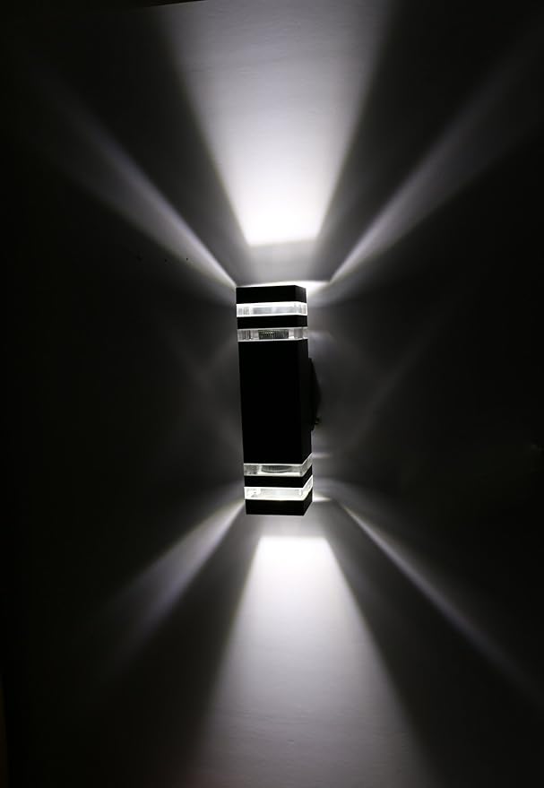 14W E27 LED-bulb-replaceable Wall Sconces Outdoor Up/Down Light Pure White | Lumora