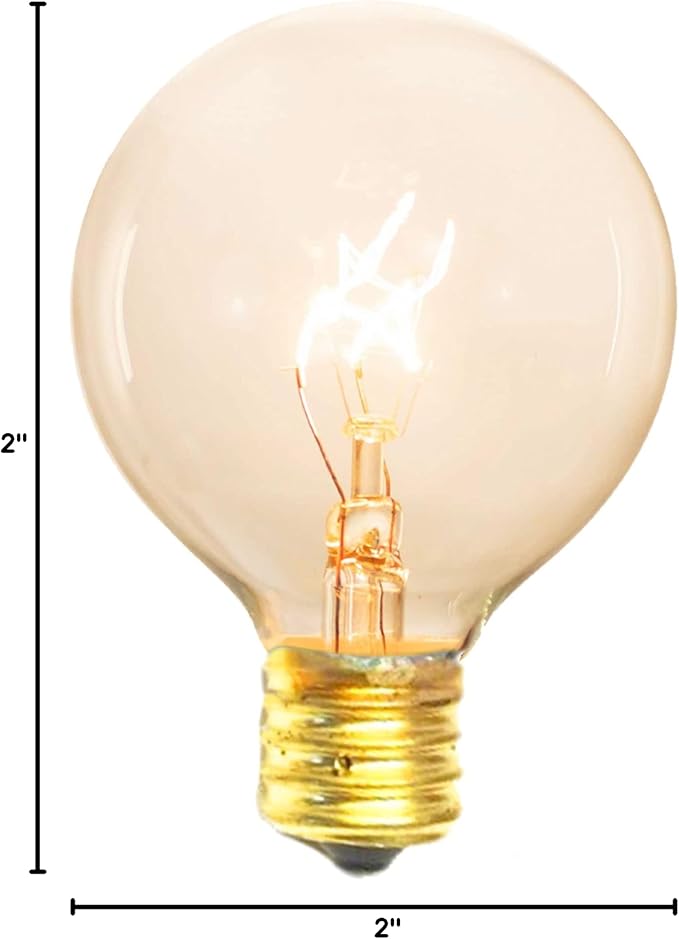 EST. LEE DISPLAY L D 1902 Indoor ＆ Outdoor G50 Globe Light Bulbs, Transparent Clear Color Glass, Incandescent | Lumora