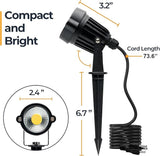 SHOYO Yard Spot Lights Warm White, 5W 3000K Outdoor Spotlights LED Landscape Lights IP65 Waterproof Uplights with | Lumora