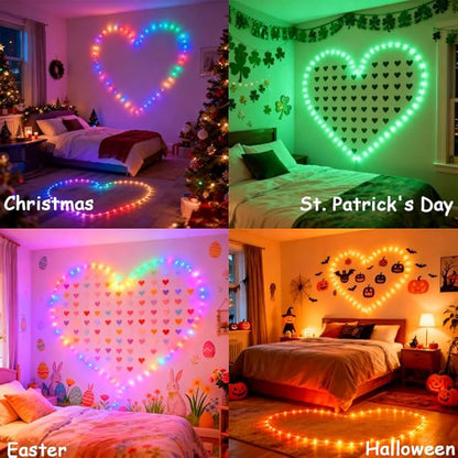 Honche Smart LED Fairy String Light USB 10M/33FT Rainbow Light Waterproof Remote/app Control Outdoor Indoor Rope Lights DIY Color Changing Christmas -mas String Light for Bedroom Garden Cafe
