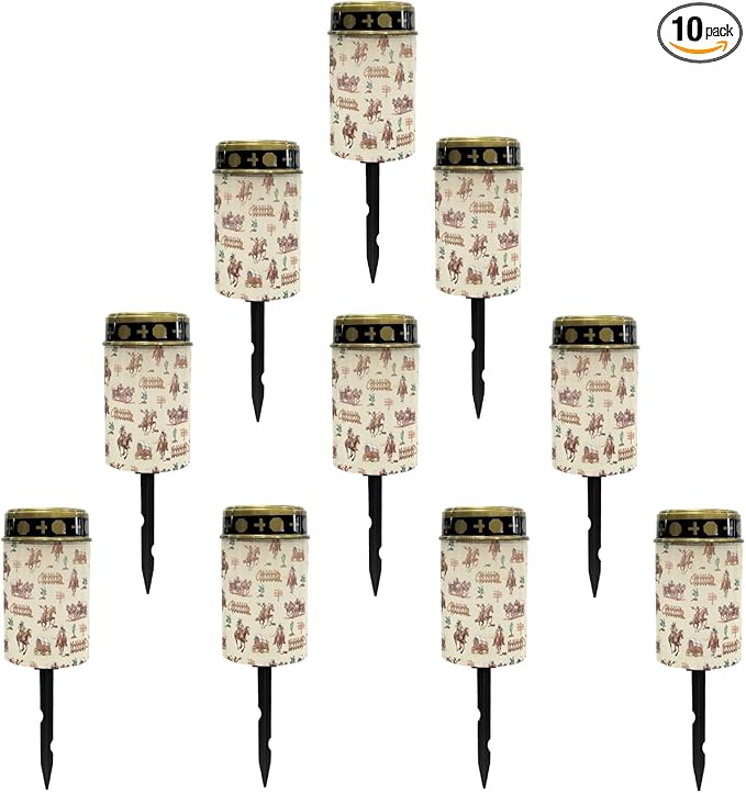Solar Lights Outdoor Garden Lights Waterproof Solar Pathway Lights Landscape Decorative Lighting for Yard Patio Home Western Cowboy Horse Solar Lantern Wall Lights Auto On/Off