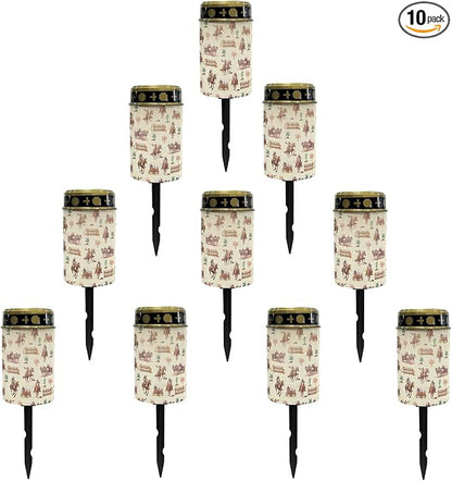 Solar Lights Outdoor Garden Lights Waterproof Solar Pathway Lights Landscape Decorative Lighting for Yard Patio Home Western Cowboy Horse Solar Lantern Wall Lights Auto On/Off