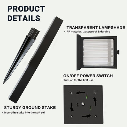 Solar Garden Lights Outdoor Waterproof，4Pcs Solar Lights Outdoor，Solar Lamps Used for Decorating Courtyards, Balconies, Terraces and Lawns