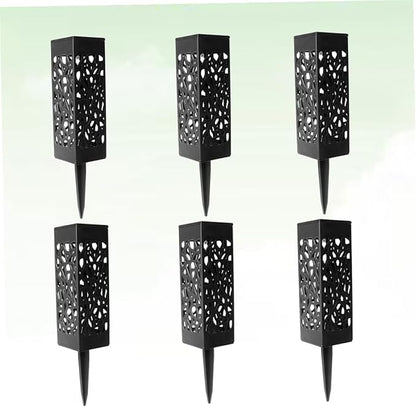 8pcs Solar Pathway Lights Outdoor Hollow Design Warm White Lawn Ground Lights for Garden Driveway Landscape Lighting
