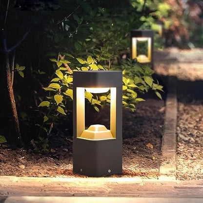 Outdoor Solar Pathway Light 10W LED Solar Landscape Path Light Modern Aluminum Garden Light with IP65 Waterproof External Solar Bollard Lights for Front/Back Door Porch Patio Yard