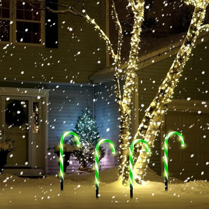 Candy Cane Lights, Christmas Candy Cane Lights, Solar Pathway Lights Outdoor Candy Cane Christmas Decor for Walkway, Driveway, Sidewalk, Garden