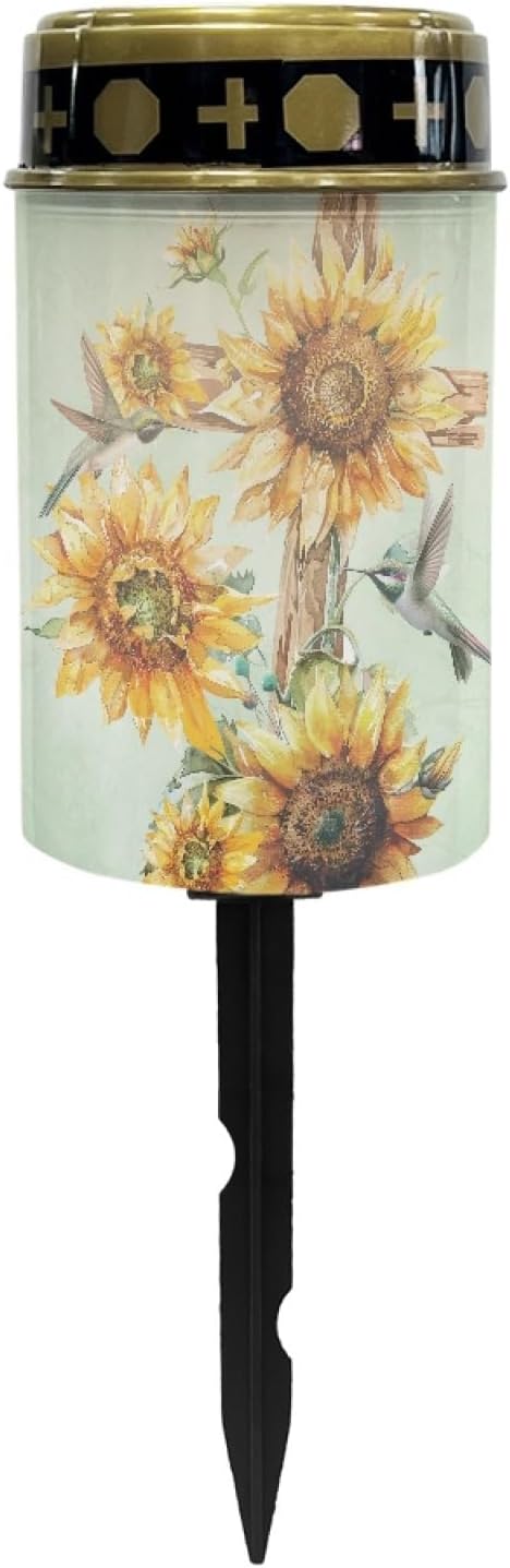 Outdoor Solar Lights Waterproof Grave Cross for Cemetery Solar-Powered Fairy Lights Warm White Flameless Lights LED Lantern Solar Garden Stake Lights Landscape Lighting Spotlights