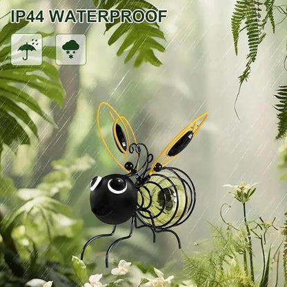 2025 New Solar Bees Lights Outdoor, Solars Bee Simulation Lights, Hanging Bee Solar Garden Light, Waterproof Bumble Bees Solar Light for Party Festivals Garden Decor Birthday Gifts (2PC-Blue)
