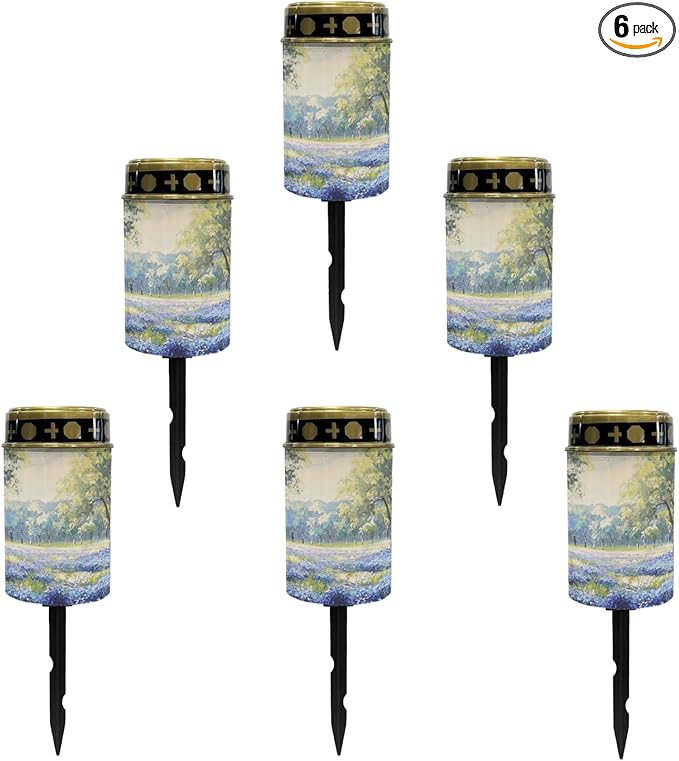 Lavender Solar Garden Lights Outdoor Waterproof Pathway Lights Decorations for Yard Patio Walkway Solar Stake Lights Outdoor Landscape Lighting-Warm White
