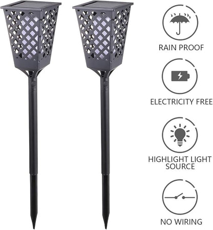 2pcs Ground Plug Light Solar Lights Garden Solar Landscape s Auto On Off Security Torch ing Dusk to Dawn Path s lamp Decorative s Outdoor