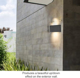 12W LED Wall Lamp Outdoor Square COB Balcony Lighting for Homes Bars Cafes Porches Aluminum Alloy Black | Lumora