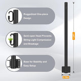 Suchtale Wall Mounted String Light Pole, Fence Extender with Clip and Bracket,Outdoor String Lights Hangers, Wall | Lumora
