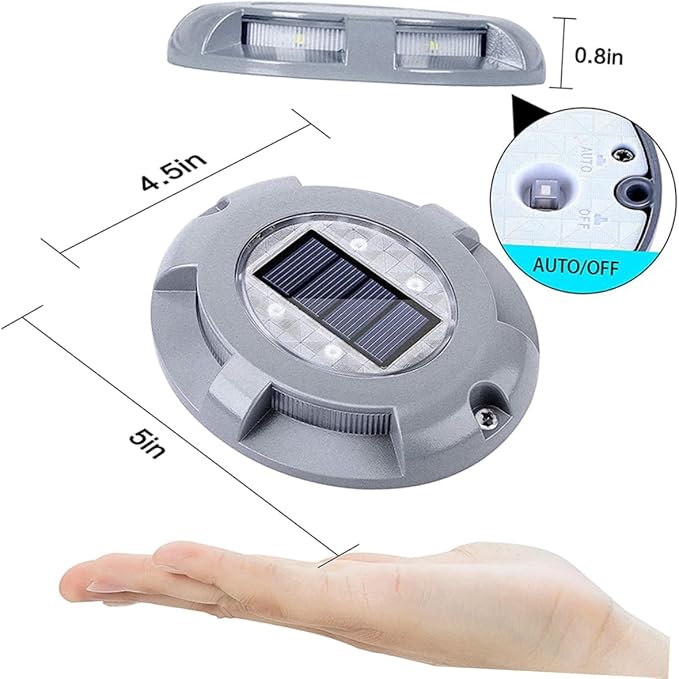 SUPVOX Solar Ground Lights: Aluminum Alloy Automatic Led Solar Driveway Lights for Garden - Outdoor Path Light | Lumora