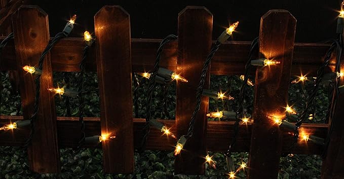 LAMPHOME 200L(100L*2pcs) Mini Lights, Green Wire,Yellow