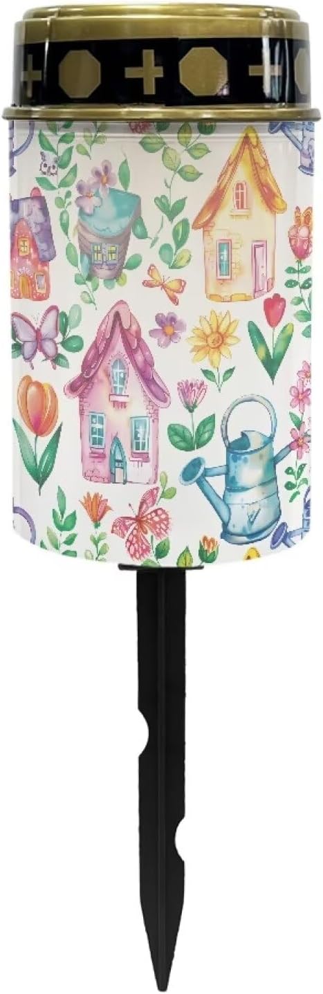 ZOUTAIRONG Garde Solar Light for Cemetery Grave 4 Pack Solar Garden Lights Solar Lights Outdoor Pathway Solar Pathway Lights Outdoor Cemetery Solar Lights for Grave Solar Lights