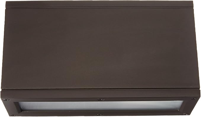 WAC Lighting WS-W2510-BZ Rubix LED Outdoor Rectangular Up and Down Wall Light Fixture, One Size, White/Bronze