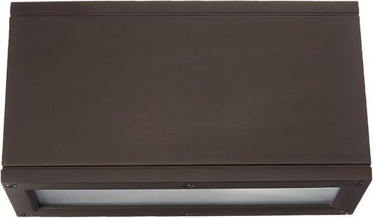 WAC Lighting WS-W2510-BZ Rubix LED Outdoor Rectangular Up and Down Wall Light Fixture, One Size, White/Bronze