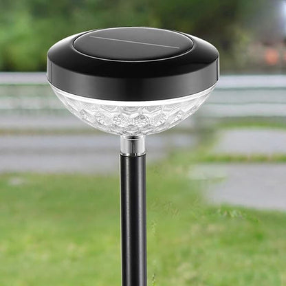 Toyvian Solar Garden Stake Lights Outdoor Landscape LED Pathway Lamps with Solar Powered Water Drop Projection, Breathable Constant-on Yard Patio Lighting for Garden and Walkway