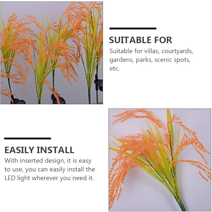 Solar Garden Lights 2pcs Solar Stake Lights Outdoor Decorative Solar Pathway Lights Waterproof Solar Path Lights LED Landscape Lights for Garden Yard Patio Path Walkway