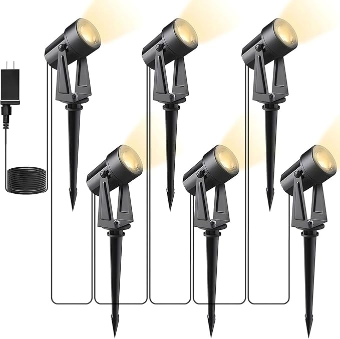 Svater Outdoor String Lights 60 FT with Landscape Lighting Low Voltage 6 Pack for Patio Outside Bistro Backyard