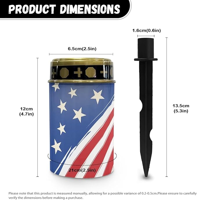 Classic American Flag Solar Lights Outdoor Garden, Waterproof Solar Powered Stake Lights, Christmas Birthday Gifts | Lumora