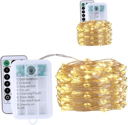 Remote Led Star String Lights with USB Charging Led Fairy Lights for Home Garden and Party Decoration Warm White