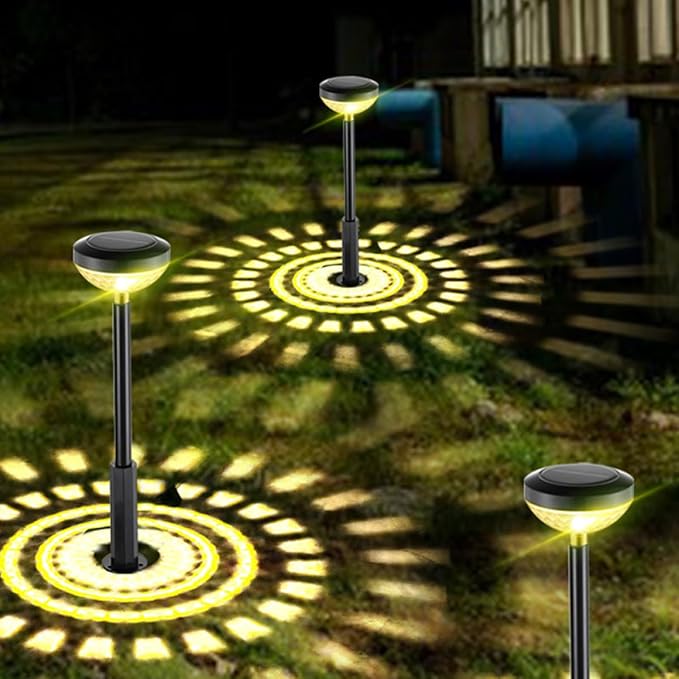 Solar Garden Stake Lights Outdoor Solar Pathway Lights with Waterproof LED Bulbs for Yard Patio Landscape Lighting