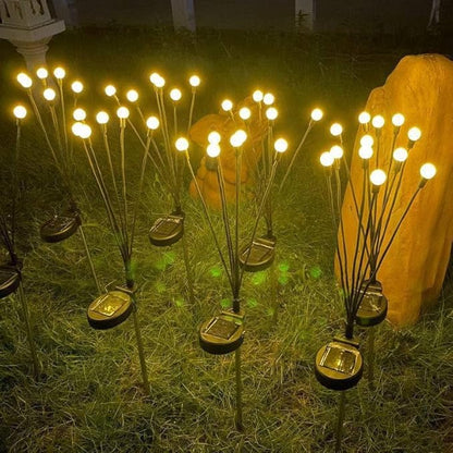 SunWaves 2Pack-Solar Light Decorations-Garden Farm Lights-Front Back Porch Decorations Outdoor-Garden Decor Gifts-Garden Path-Firefly Farm Lights- Firefly Solar Lights Outdoor Waterproof-
