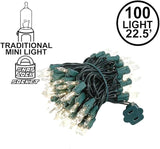 Novelty Lights 22 Feet 100 Bulbs Traditional Incandescent Mini Lights, Clear on Green Wire with 2.5" Spacing | Lumora