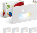 ASD LED Recessed Step Light Fixture, Dusk to Dawn Outdoor Tread Lighting | 3CCT, Motion Sensor, Photocell | Lumora