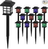 Solar Pathway Lights Outdoor,12-Pack Solar Walkway Lights, Auto Charge/Discharge Ground Lamp , IP44 Waterproof | Lumora