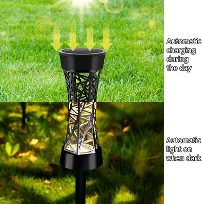 4 Pack Solar Pathway Lights Outdoor, Solar Landscape Garden Lights, Decorative Solar Lights Waterproof Garden Lamps for Patio Yard Driveway Lawn