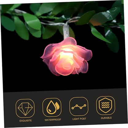 DOITOOL 3pcs Decorative Wreath String Light Led Garland for Outdoor Indoor Decor Battery Operated Design for Christmas Weddings and Parties