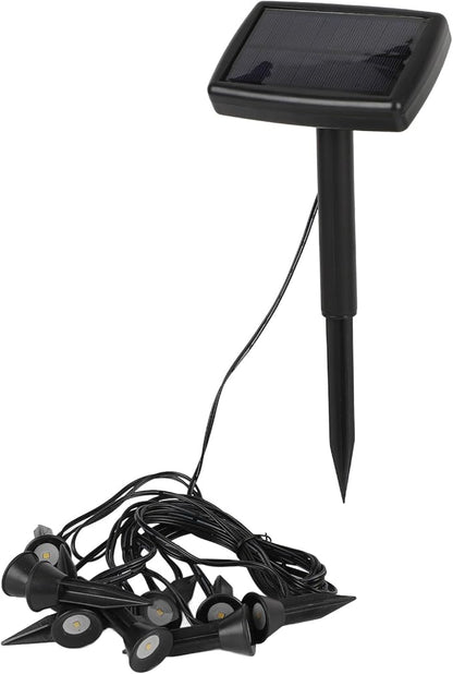 Solar Pathway Lights, Outdoor Solar Garden Stake Lights, Landscape Decorative Solar Lights for Garden Lawn Patio Yard Deck Driveway, 10 in 1 Design with 500mAh Rechargea (Warm Light)
