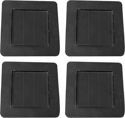 Solar Lantern Light Replacement Top, Square Solar Light Battery Box Square Solar Lamp Accessories for Garden Patio Walkway Yard(4pcs)