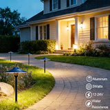 Arrownine Cast Aluminum Low Voltage Landscape Path Area Spread Lighting Pathway Lights Included Ground Spike,Wire | Lumora