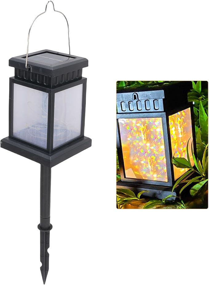 Solar Pathway Lights, LED Warm Light IP44 Water Proof Solar Light with Ground Stake Landscape Lighting for Outdoor Lawn Yard Decor (Full of Stars)