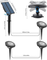 CORESLUX Solar Spot Lights Outdoor Waterproof IP68, 3-in-1 LED Color Changing Solar Landscape Lights, 2 Light Modes | Lumora