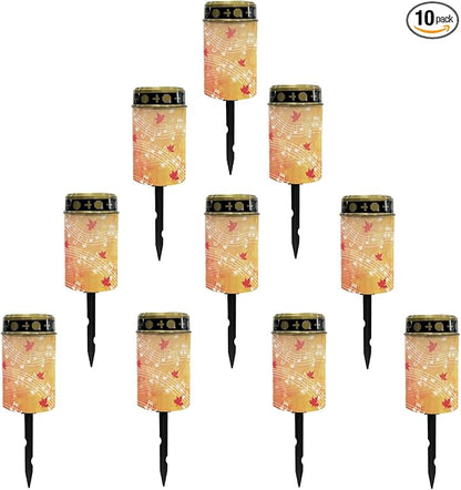 Autumn Leaves Solar Stake Lights Outdoor Garden Decoration for Party/Birthday,Outdoor Solar Pathway Lights Solar Lantern Landscape Lighting Garden Lights,Wall Light Auto On/Off