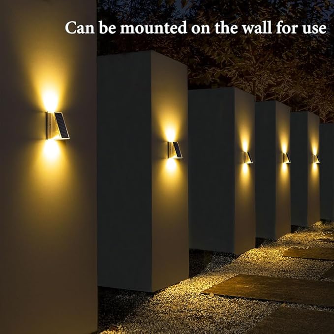 6 Pack Solar Stair Lights, 11 Lighting Modes, Waterproof IP65, Outdoor Step Lights for Porch, Patio, Wall, Walkway, Garden, Deck